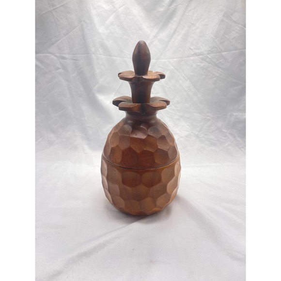 VTG carved wood pineapple - Picture 1 of 12